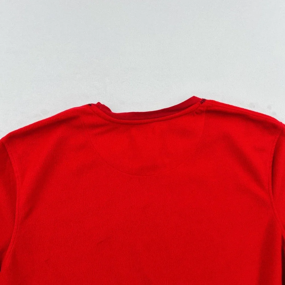 IZOD Pullover Sweater Mens XL Red Fleece Long Sleeve Crewneck Classic Warm Top
